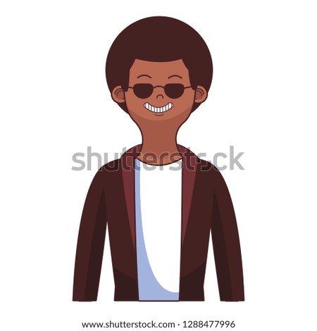 man afroamerican avatar portrait