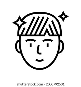 man after keratin used line icon vector. isolated contour symbol black illustration