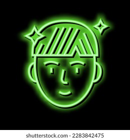 man after keratin used neon light sign vector. man after keratin used illustration