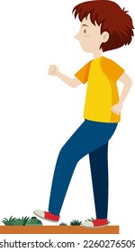 Un hombre casi da un paso en una ilustración de una mina terrestre