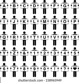 A man and the alphabet