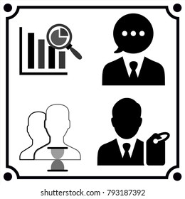 man analytic icon vector 