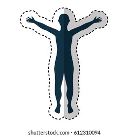 man anatomy silhouette isolated icon
