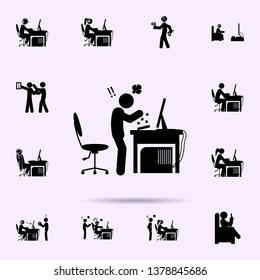 man angry icon. gamer icons universal set for web and mobile