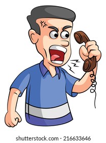 Man Angry on phone