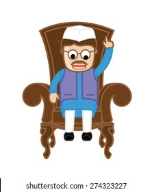 Man Announcing on Chair