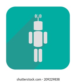 Man with the antenna on head icon