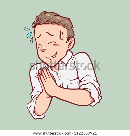 man apologise gesture