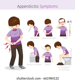 Man With Appendicitis Symptoms, Appendix, Internal Organs, Body, Physical, Sickness, Anatomy, Health