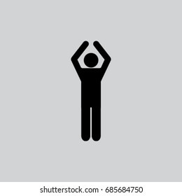 man applause icon, idea vector illustration