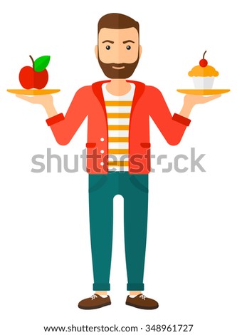 Similar – Image, Stock Photo man and donut Food Dessert