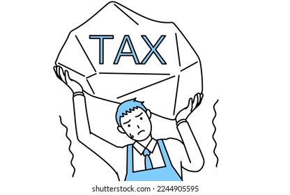 A man in an apron suffering from tax increases
