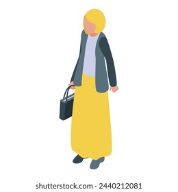 Man arabian icon isometric vector. Arab fashion. Islam culture