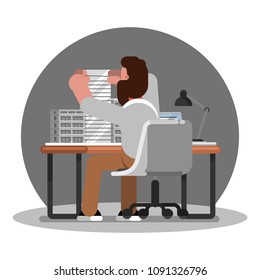 Man architect makes model