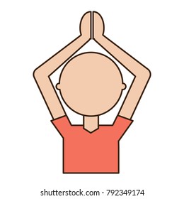 man with arms up 