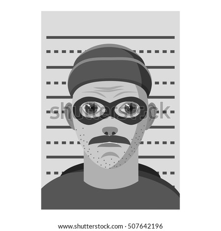Man arrested icon. Gray monochrome illustration of man arrested vector icon for web