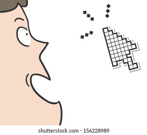Man and arrow