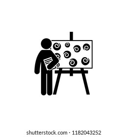 man with art degree icon. Element of man with student degree icon for mobile concept and web apps. Glyph art degree can be used for web and mobile on white bakgorund