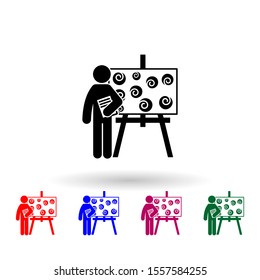 man with art degree multi color icon. Simple glyph, flat vector of student degree icons for ui and ux, website or mobile application