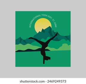 Man asana on a white isolated Yoga background. yoga and meditation. international yoga day poster design.