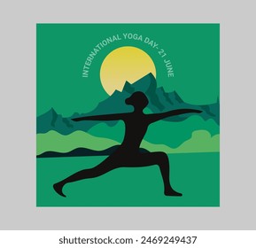 Man asana on a white isolated Yoga background. yoga and meditation. international yoga day poster design.