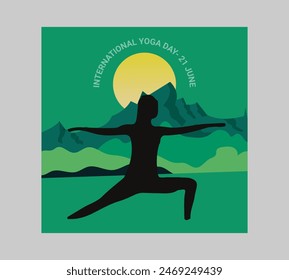 Man asana on a white isolated Yoga background. yoga and meditation. international yoga day poster design.