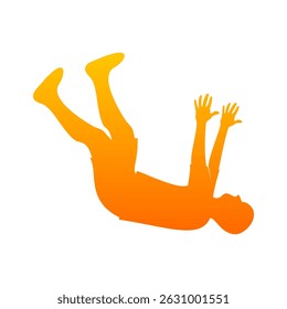 Man asking for help from falling down vector