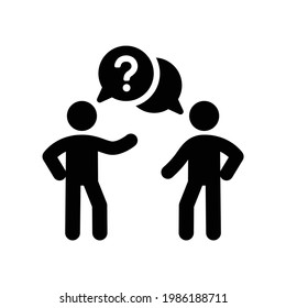 Man asking question icon vector illustration.