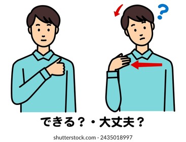 A man asks "Can you do it?" in sign language