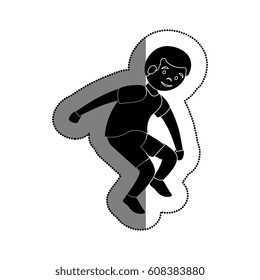 man athlete practicing surfing avatar character