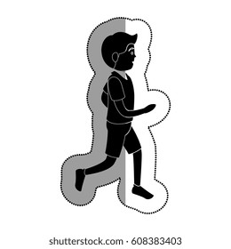 man athlete running avatar character