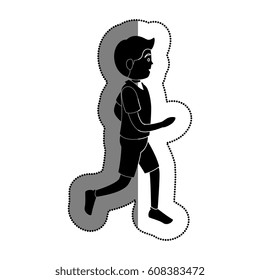 man athlete running avatar character