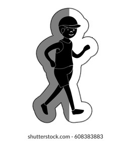 man athlete running avatar character