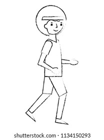 man athlete running character