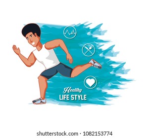 man athlete running healthy lifestyle