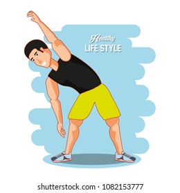 man athlete training exercise