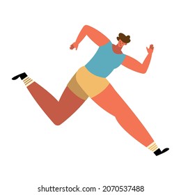 man athletic running avatar character
