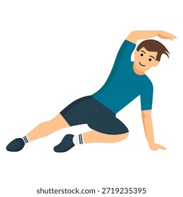 Un hombre con ropa deportiva está haciendo una tabla lateral, demostrando una rutina de acondicionamiento físico para un núcleo y cuerpo fuertes.