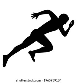 Man Athletics Run Silhouette Vector Stock Vector (Royalty Free ...