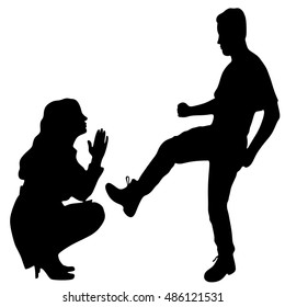 man attack woman