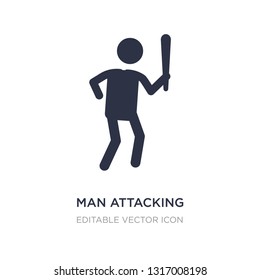 man attacking icon on white background. Simple element illustration from People concept. man attacking icon symbol design.