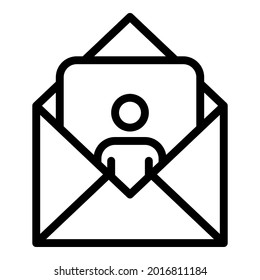 Man attestation icon. Outline man attestation vector icon for web design isolated on white background