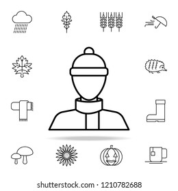 man in autumn icon. autumn icons universal set for web and mobile