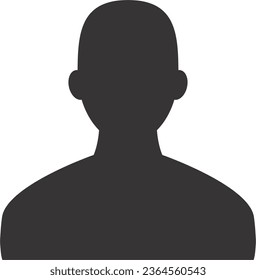 man avatar black filled transparent vector