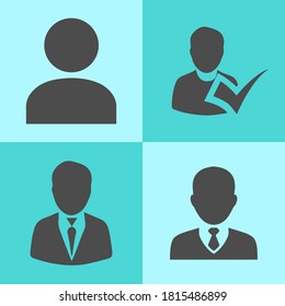 man avatar black four people male face