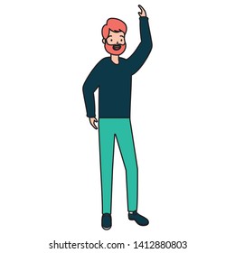 man avatar in casual clothes on white background