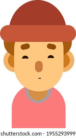 Man avatar character flat style icon vector illustration design