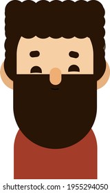 Man avatar character flat style icon vector illustration design