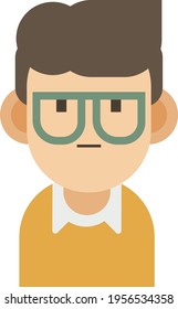 Man avatar character flat style icon vector illustration design