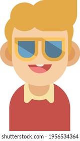 Man avatar character flat style icon vector illustration design